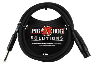 PIG HOG SOLUTIONS - 6FT TRS(M)-XLR(F) BALANCED CABLE