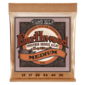 ERNIE BALL 13-56 MEDIUM, EARTHWOOD PHOSPHOR BRONZE ACOUSTIC GUITAR STRINGS