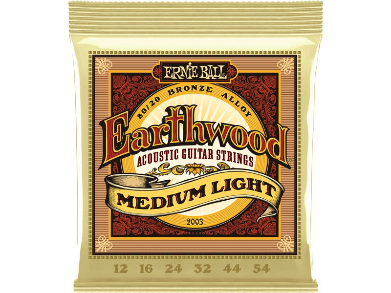 ERNIE BALL EARTHWOOD MEDIUM LIGHT 12-54 ACOUSTIC GUITAR STRINGS