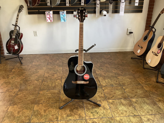 FENDER FA-125CE DREADNOUGHT BLACK ACOUSTIC GUITAR