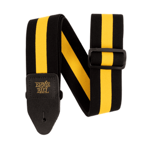 ERNIE BALL COMFORT STRETCH GUITAR STRAP/BASS STRAP - RACER YELLOW