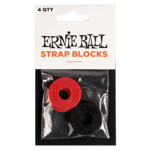 ERNIE BALL STRAP BLOCKS - RED AND BLACK - 4 PACK