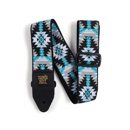 CLASSIC JACQUARD GUITAR STRAP/BASS STRAP - ALBUQUERQUE BLUE