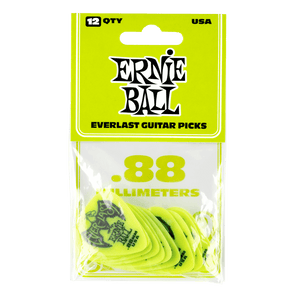 ERNIE BALL EVERLAST PICKS - 0.88 GREEN 12-PACK