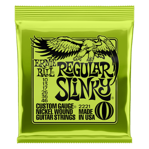 ERNIE BALL 10-46 REGULAR SLINKY, NICKEL WOUND ELECTRIC GUITAR STRINGS