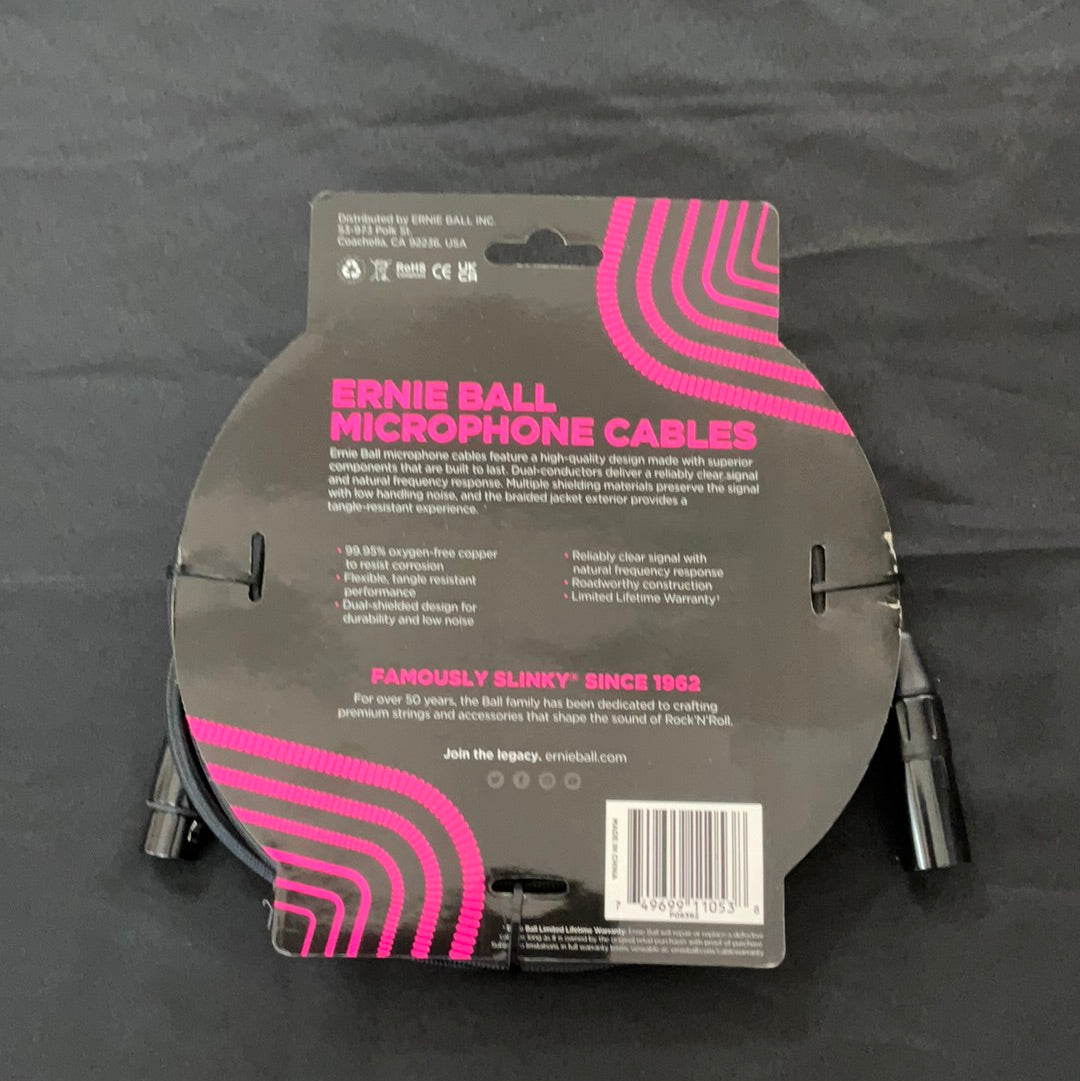 ERNIE BALL XLR MICROPHONE CABLE 20FT
